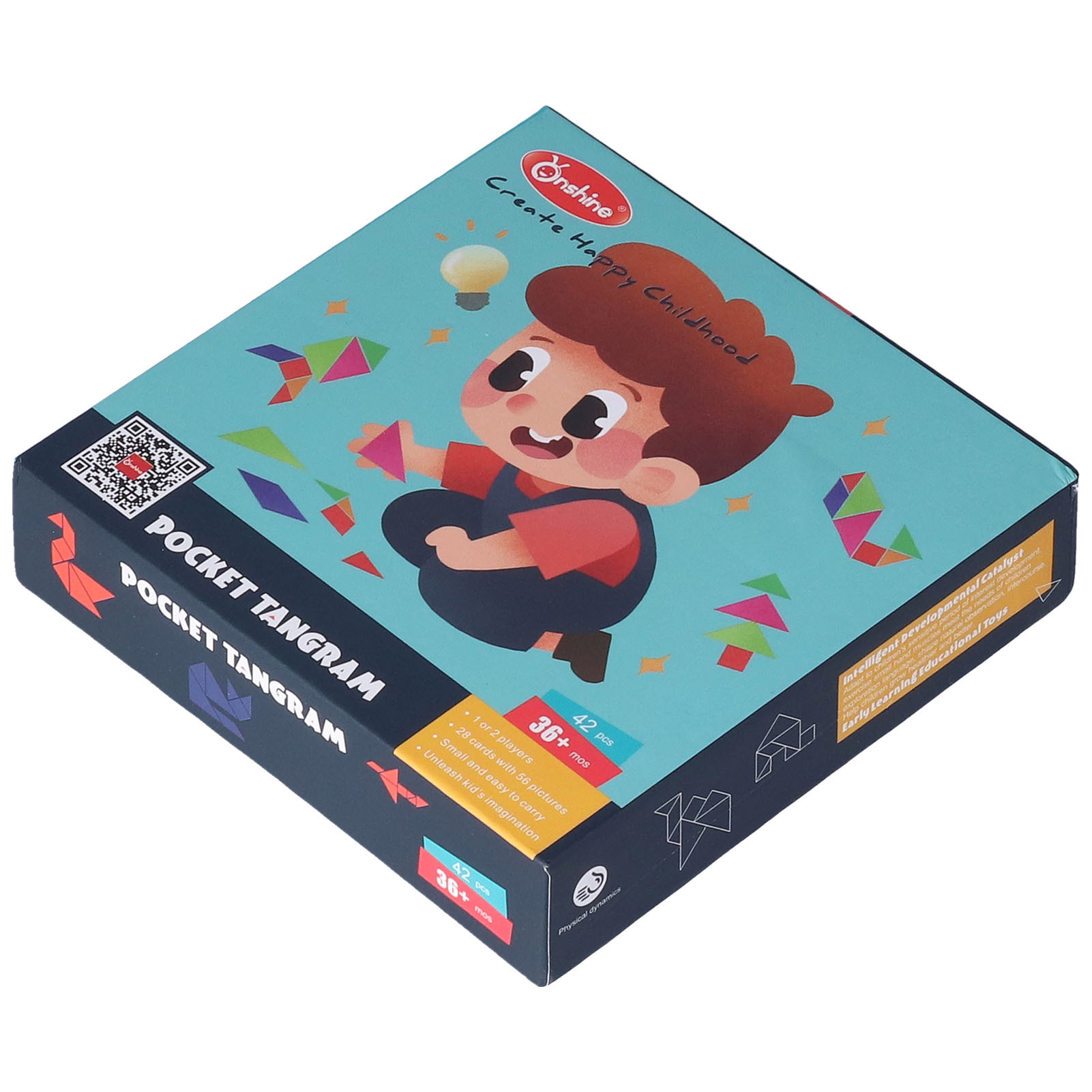 Cocosity Kinder-Tangramme, Puzzle-Spielzeug, Taschen-Tangram, DIY-Tangram, hölzernes Kinder-Tangram, intellektuelles Puzzle-Lehrmittel