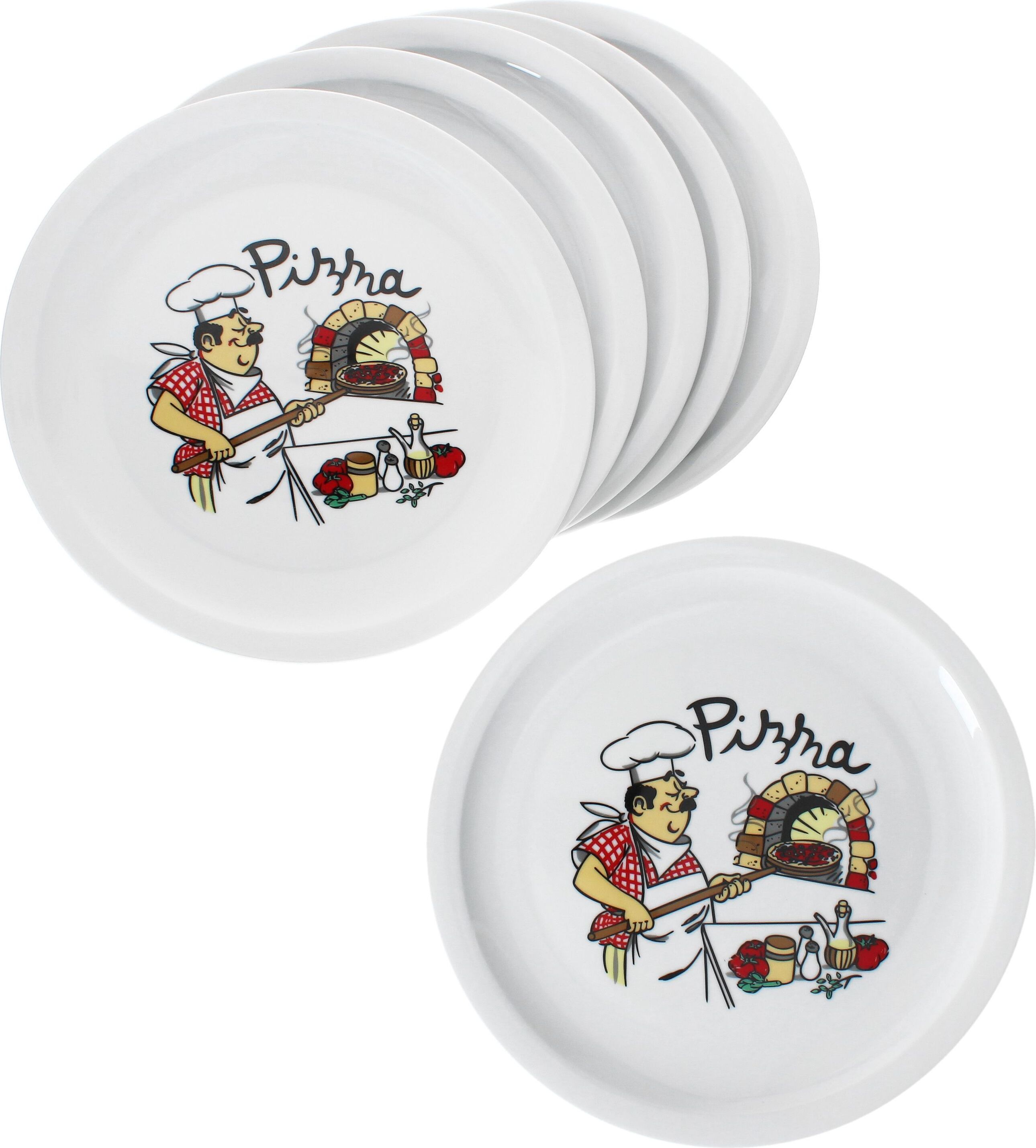 Lot De 4 Assiettes à Pâtes Ou Pizza Arcoroc – 28,5 Cm Noir Ou 32 Cm, Verre Opale Résistant Chocs, Micro-ondes & Lave-vaisselle – Lot 2/4/6 Pièces, Design Intemporel Blanc/Noir