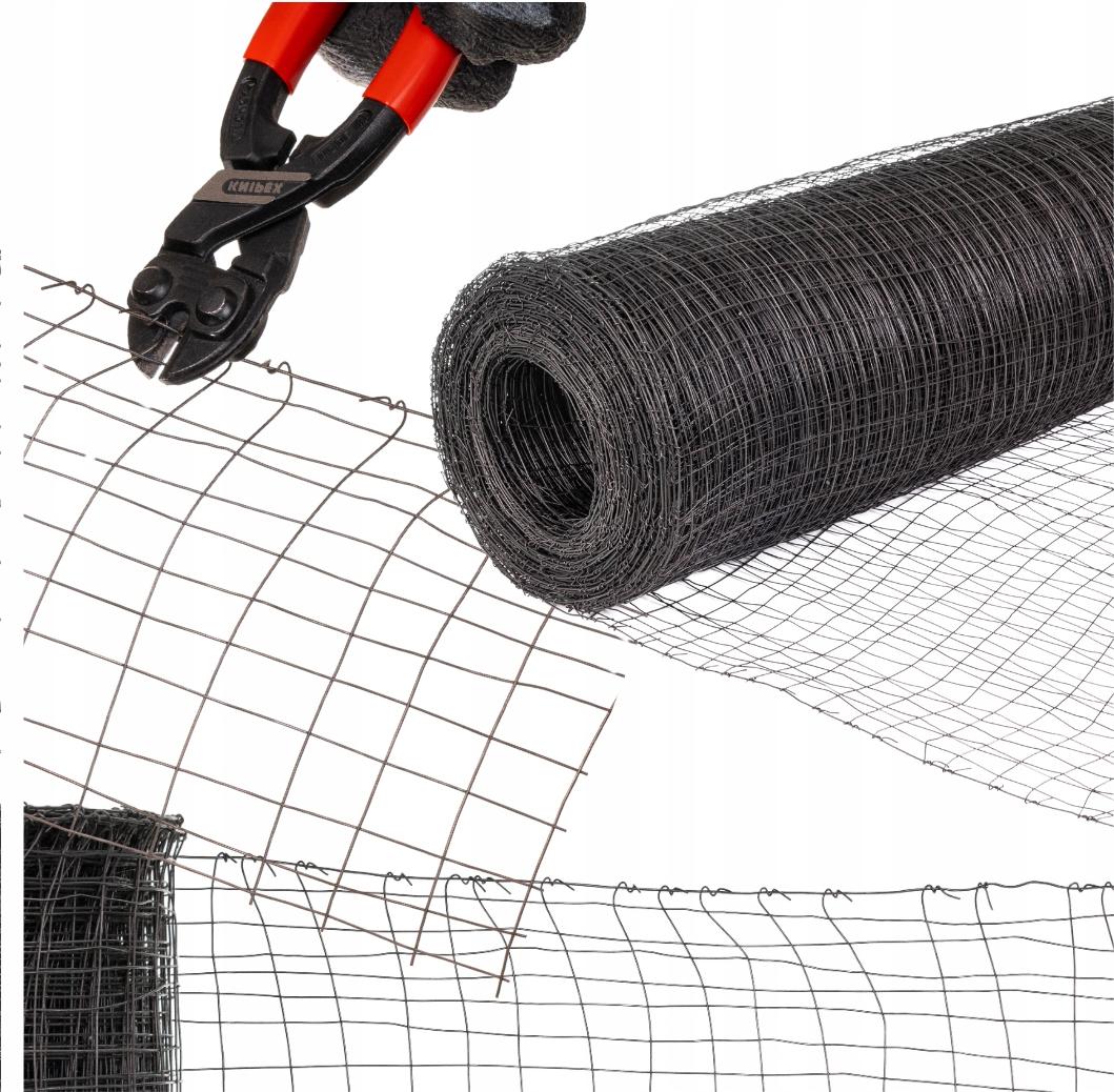 Z_P_H_JAN Putzträgergewebe - Schwarz - 12/20mm - 10m² - Draht Ø 0,8mm