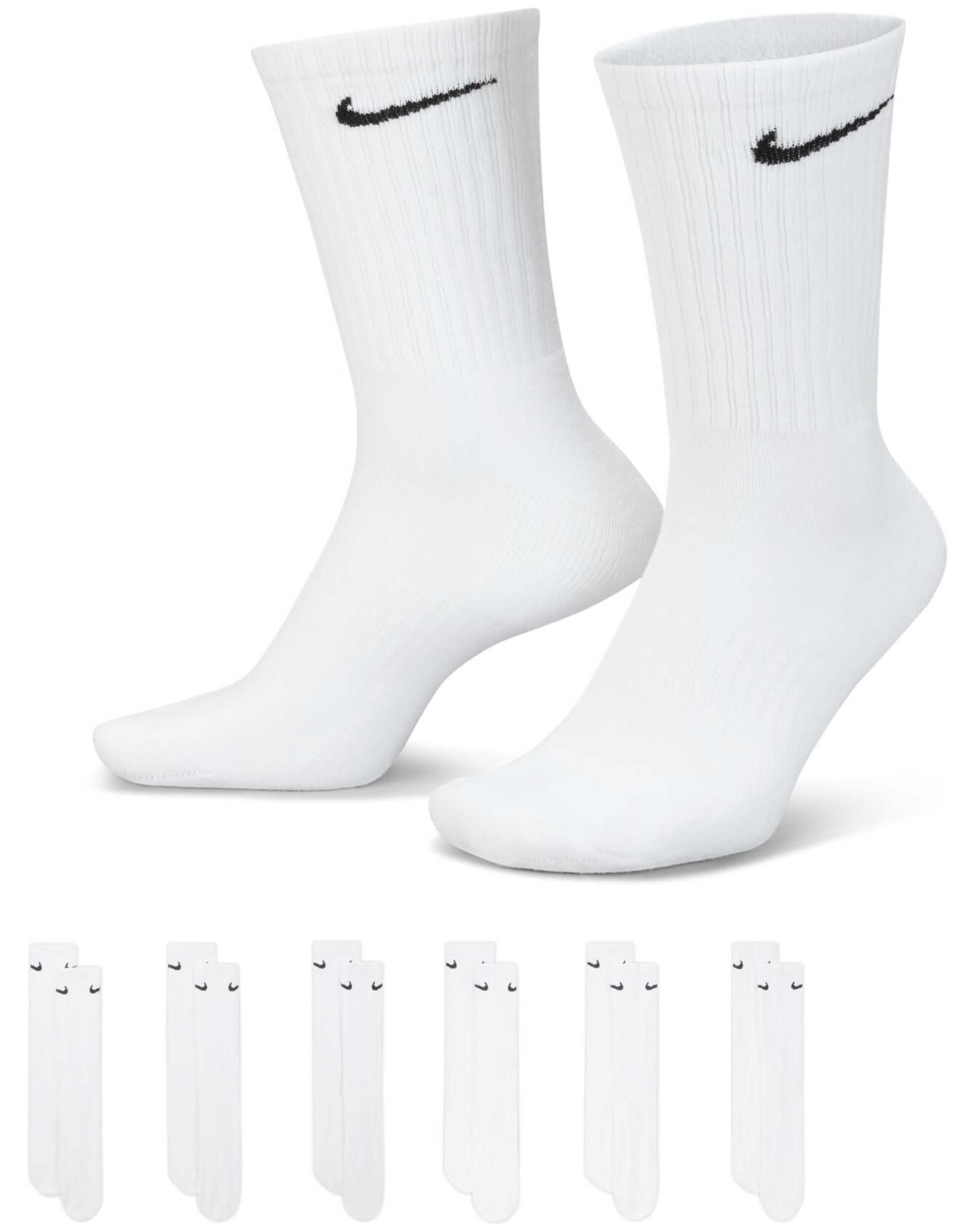 Nike Herren Trainingssocken Socken weiß Sport Pg=6 Paar Gr. 42-46 US 8-11 L