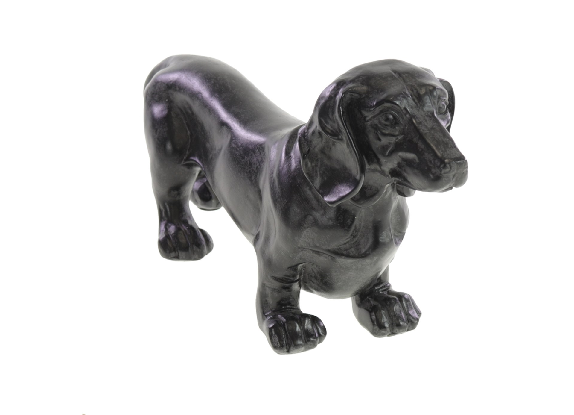 Deko-Hund glasiert aus Keramik 30,5 cm x 18 cm x 37 cm Weiß kaufen