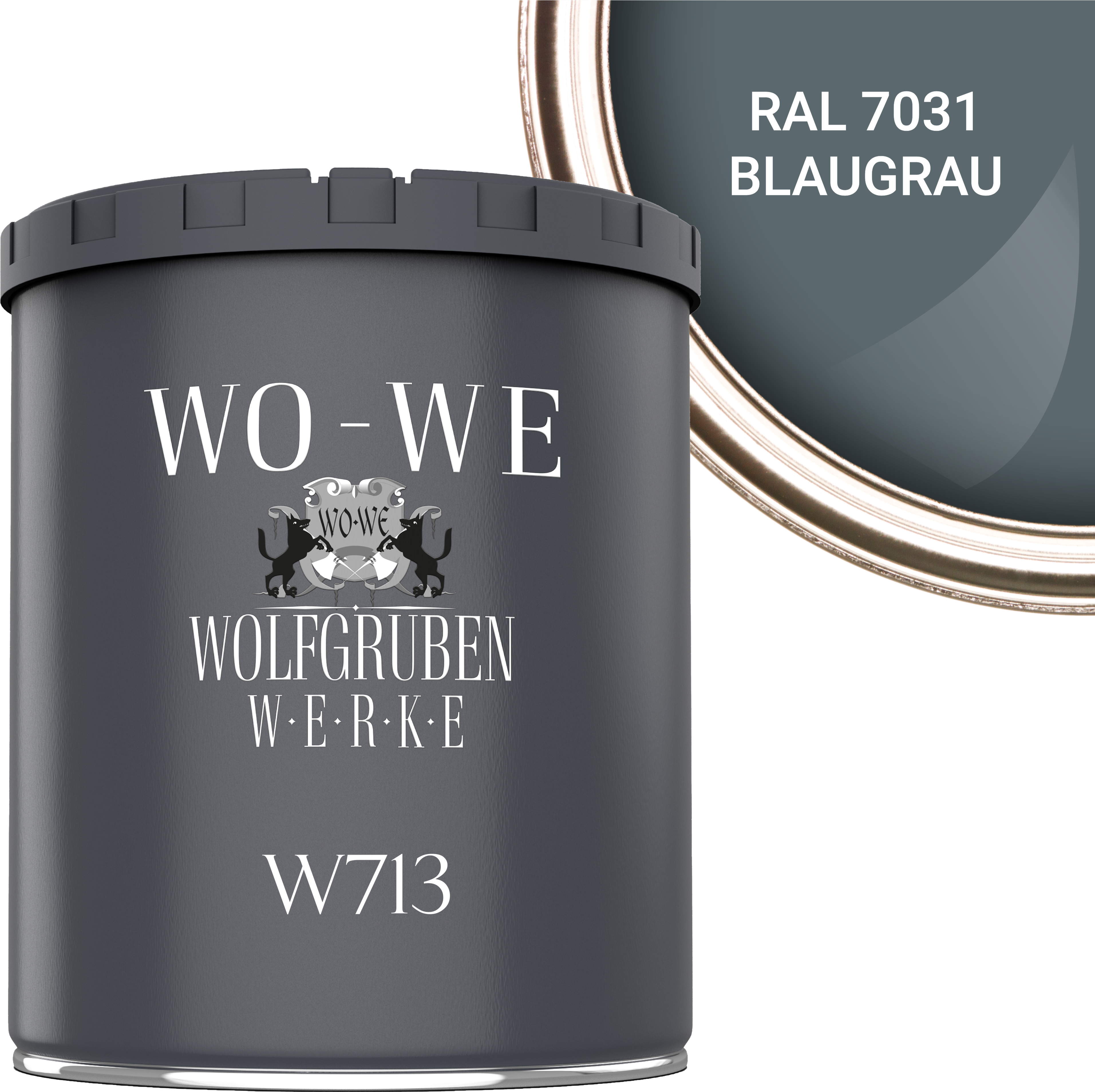 Fliesenlack Fliesenfarbe Wandfliesen WO-WE W713 Blaugrau ähnl. RAL 7031 - 1L