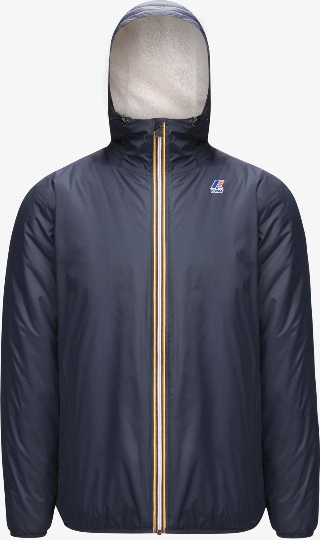 Dunkelblaue Jacke K-Way Le Vrai 3.0 Claude Orsetto-XL