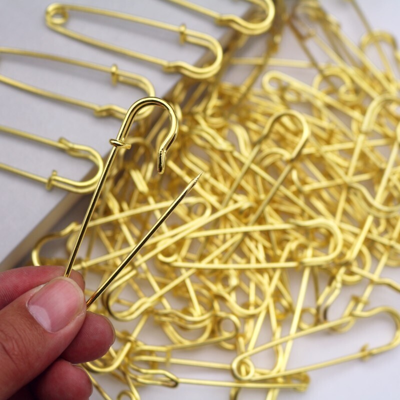 INF Sicherheitsnadel, verdickte Sicherheitsnadel, 60 mm (50 Stück) Gold 309711