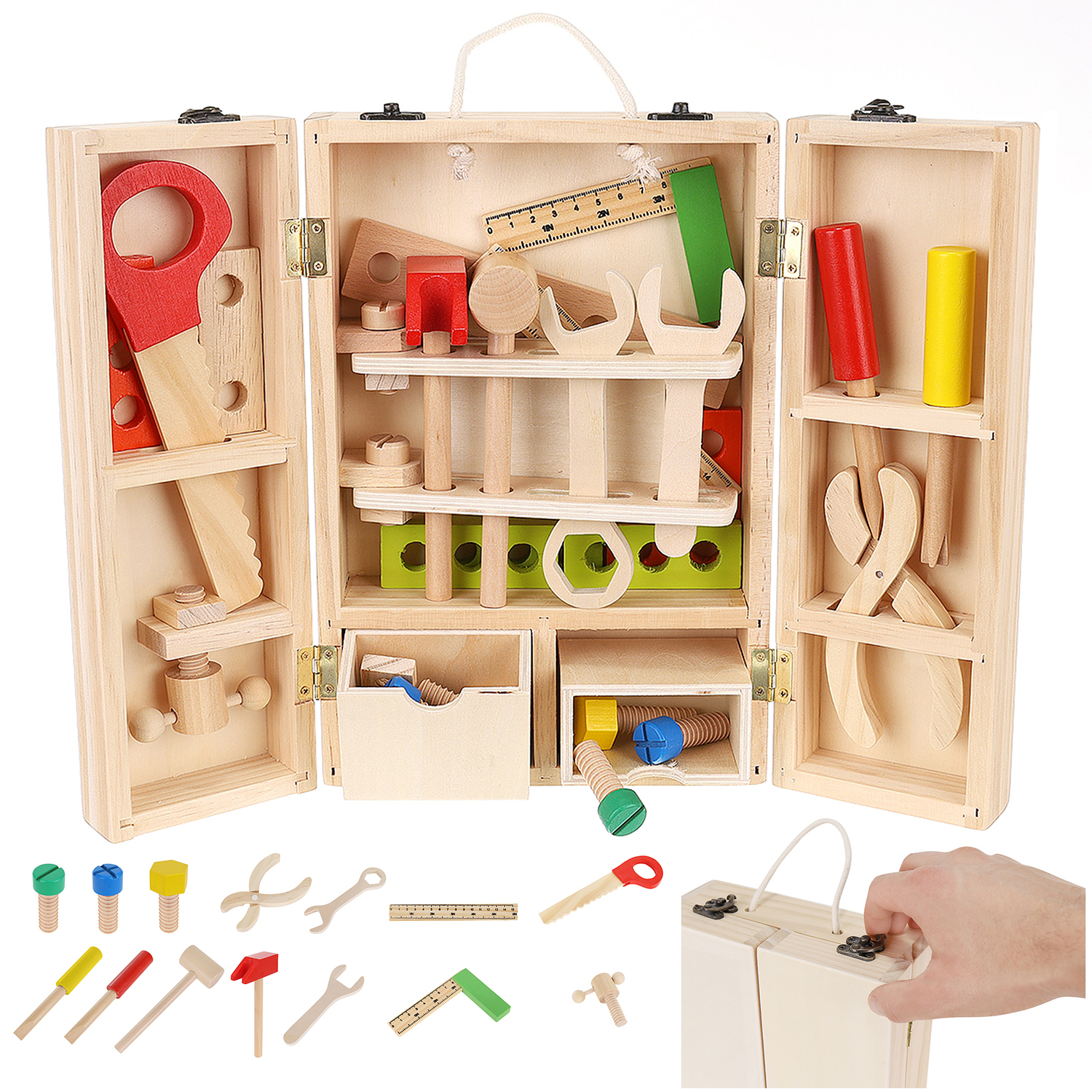 Werkzeug-Spielzeug aus Holz Pädagogische Bau Spielzeug für