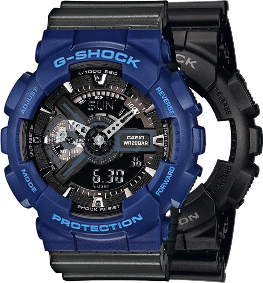 Casio G-Shock SET GA-110-1BER hodinky + BEZEL 10527398 + BAND 10467764 20BAR