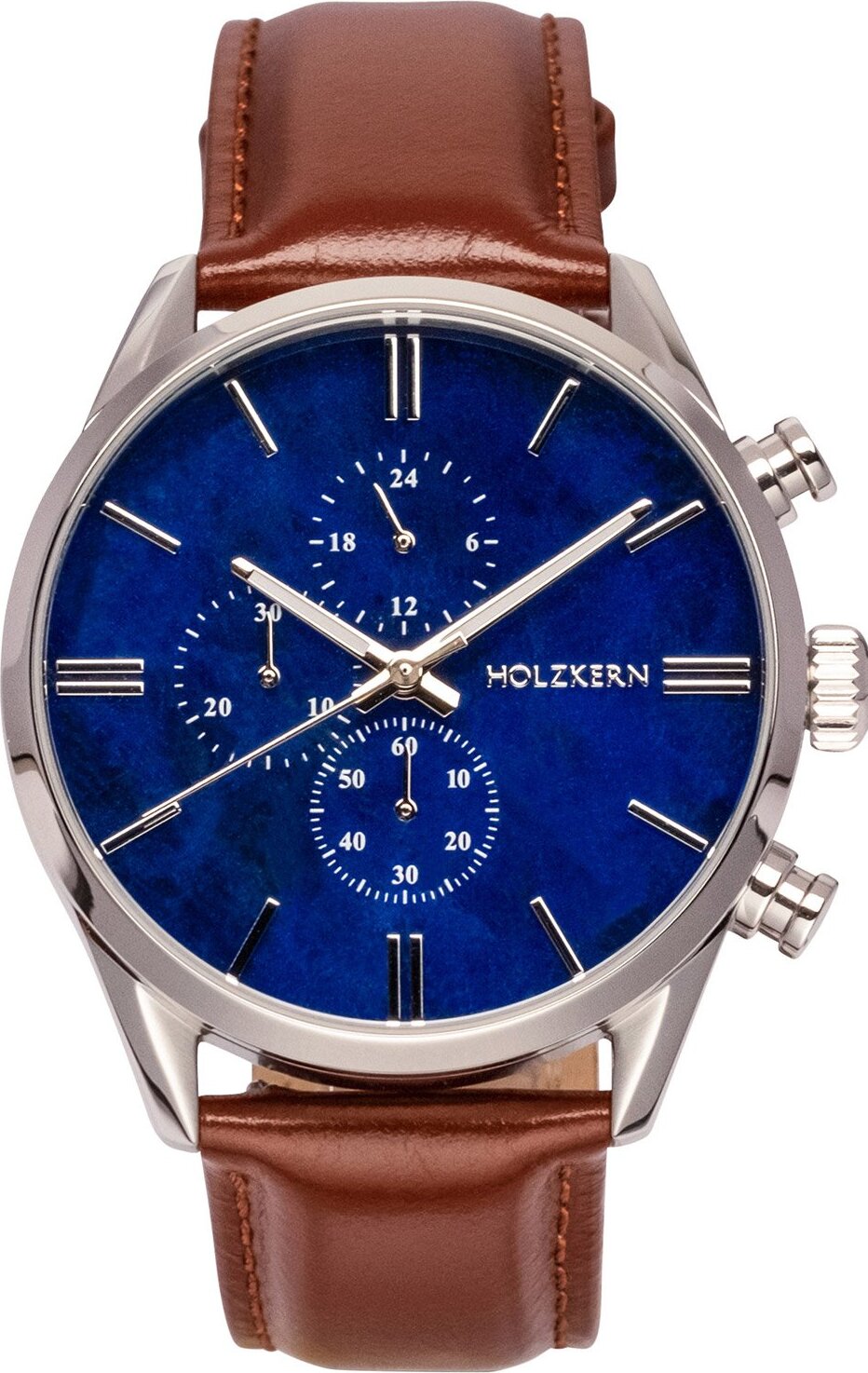 Pánske hodinky Holzkern Chronograph Naturalist mramorové/strieborné