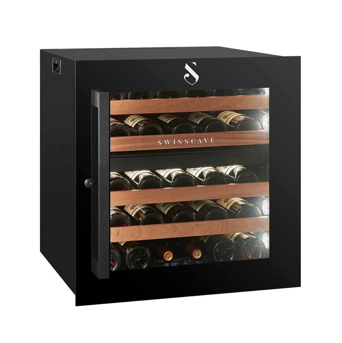 Swisscave Weinkühlschrank WLI-90 DF,2-Zonen Weinkühlschrank für Kücheneinbau, 22 Flaschen, 60cm (H) WLI-90DF