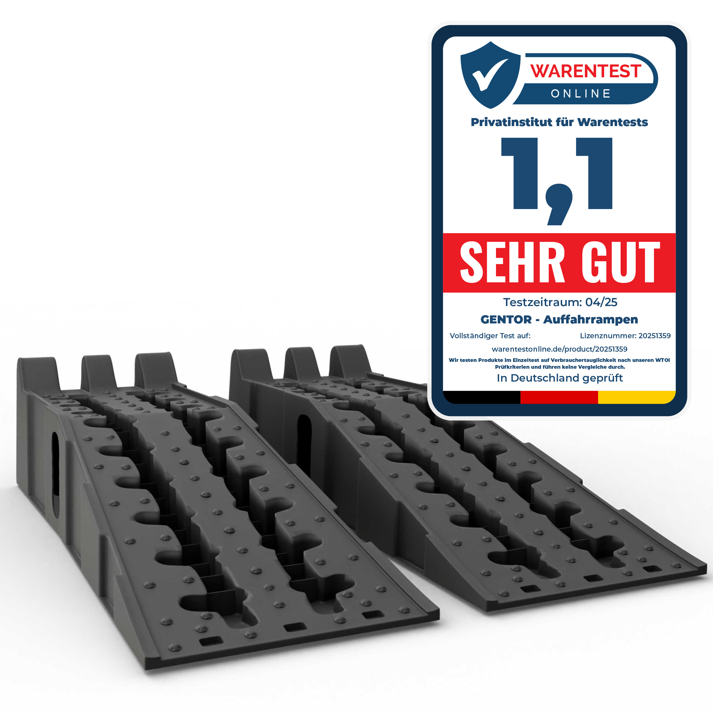 2er Set Auffahrrampen Aus Kunststoff - 7,25 Tonnen Schwerlast Für PKW