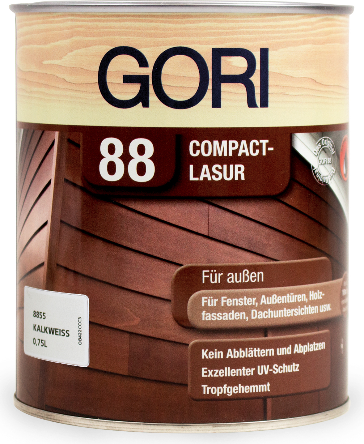 Mein-Onlineversand Gori 88 Compact-Lasur, 750ml Farbton - Kalkweiss