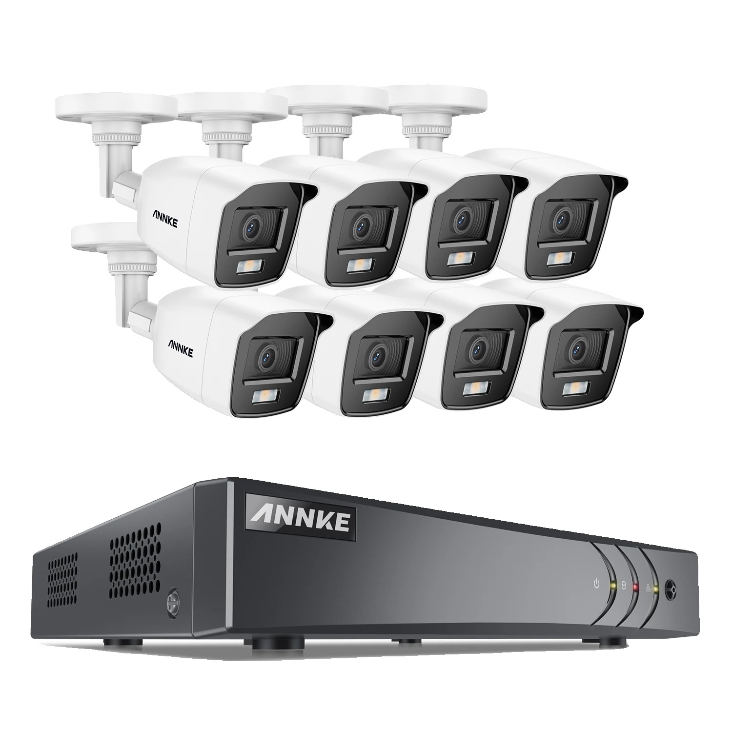 bezpečnostný kamerový systém 1080P, 8 kamier, vodotesný IP66 , 8 kusov (bez kábla), žiadny
