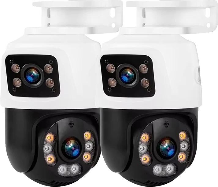 Kamerový systém, záznam 4K, kamery s dvoma objektívmi, 2ks kamier, bez zástrčky, zástrčka EÚ