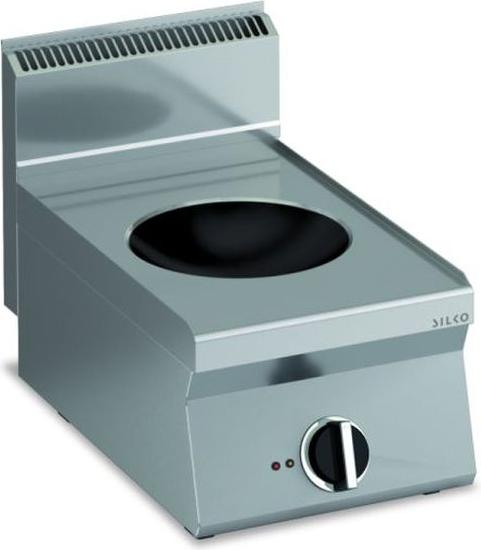 KBS Indukčná panvica wok Stolný elektrický varič pripravený na pripojenie 400V 5 kW nerezová oceľ