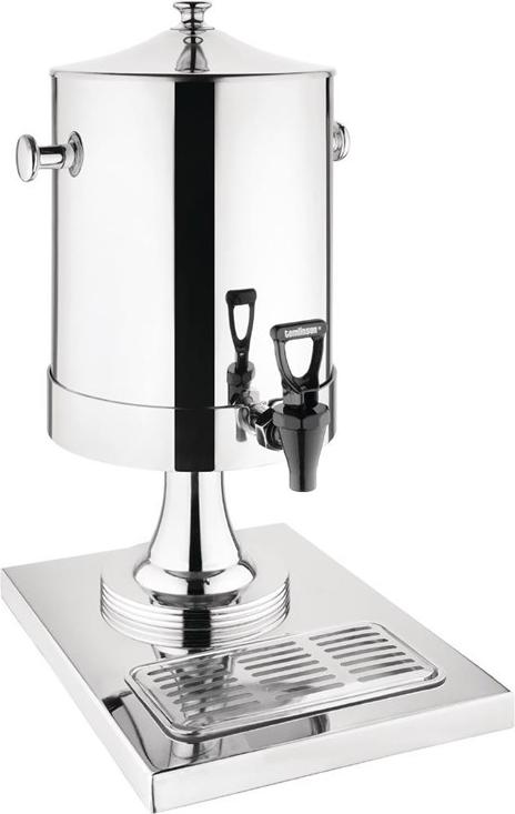 Olympia Milchspender 6,5L doppelt isoliert Edelstahl 55x26,3x37cm mit Zapfhahn