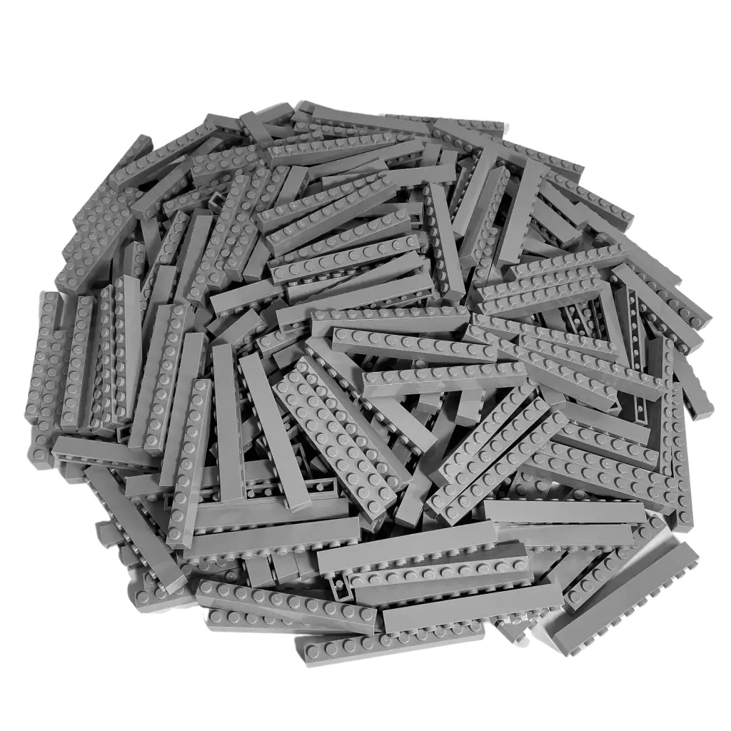 LEGO® 1x10 kociek Vysoké kocky Svetlo šedá - 6111 NEW! Množstvo 50x