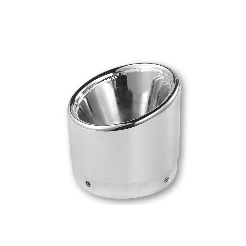 IRONHEAD Endkappe Slashed, chrom, für Dämpfer mit D=88mm 078-0160C