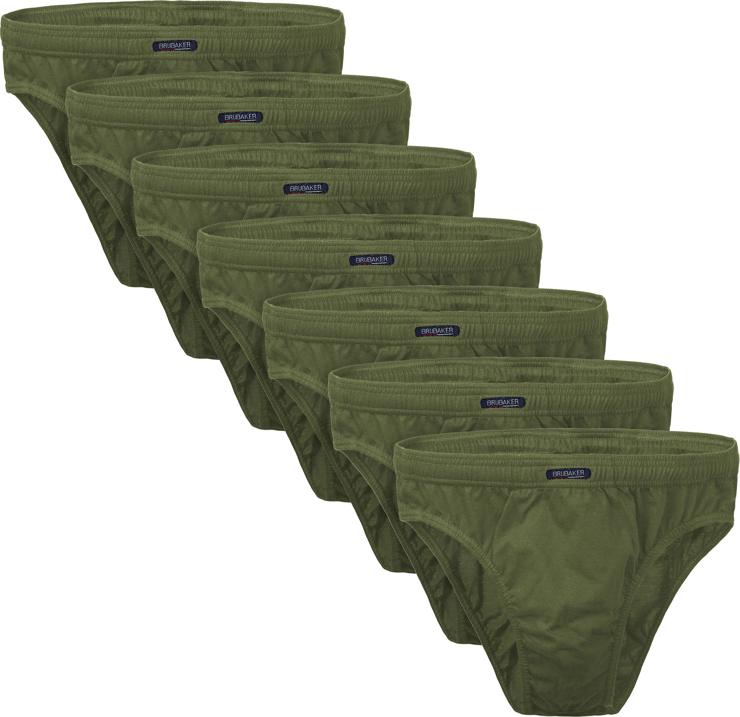 Lot De 7 Slips Homme BRUBAKER – 100% Coton, Coupe Ajustée, Ceinture Douce Cachée, Confort Quotidien