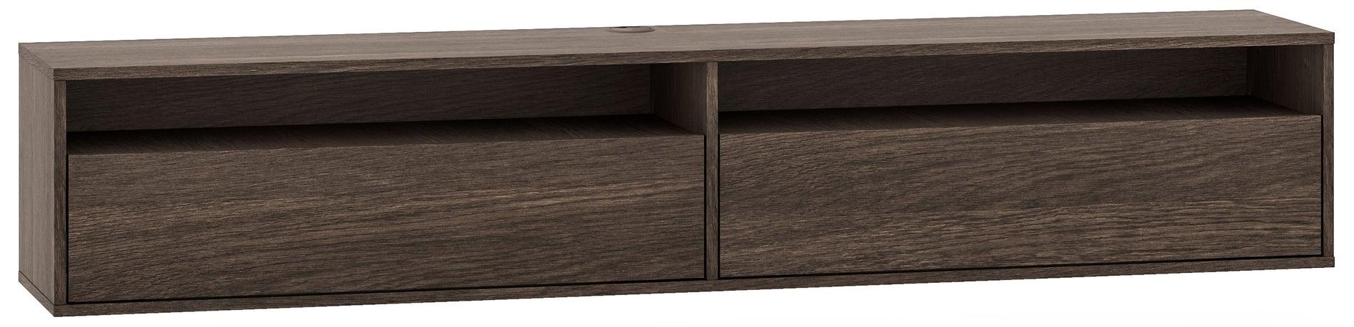 Selsey Heggers - TV-Hängeboard 2-türig mit Fächern, Dunin Eiche, 180 cm
