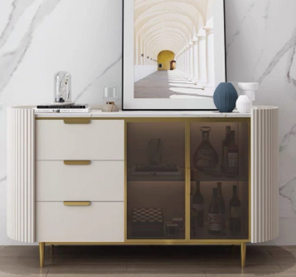 Wohnzimmer Sideboard Anrichtel Luxus Board Edelstahl JVmoebel