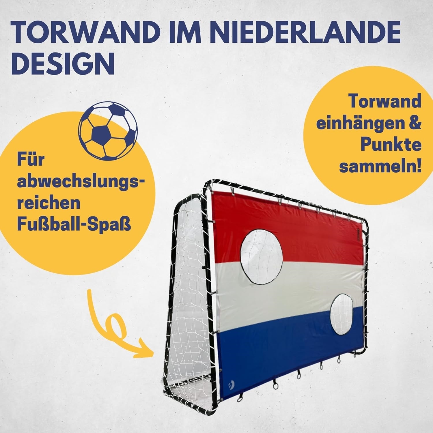 Best Sporting Torwand "Niederlande" mit 2 Schusslöchern 193 x 150 cm 11063