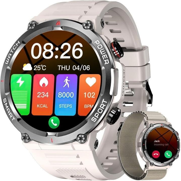 Smartwatch ženy Muži 1,39 palca hodinky Fitness Tracker hodinky s krokomerom športové hodinky srdcová frekvencia krvný kyslík monitor spánku vodotesný čierny