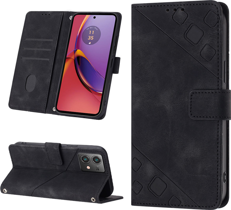 Navy Blue Camo Camouflage Case Cover Custodia per Motorola Moto G84