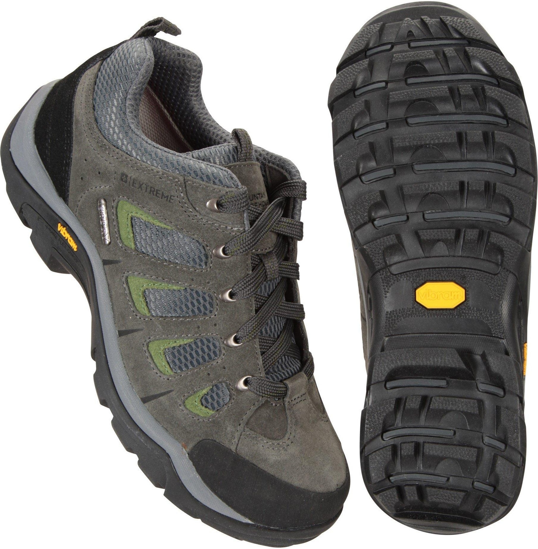 Mountain Warehouse - Pánske turistické topánky "Field Extreme", semiš MW1215 (45 EU) (kamenná farba)