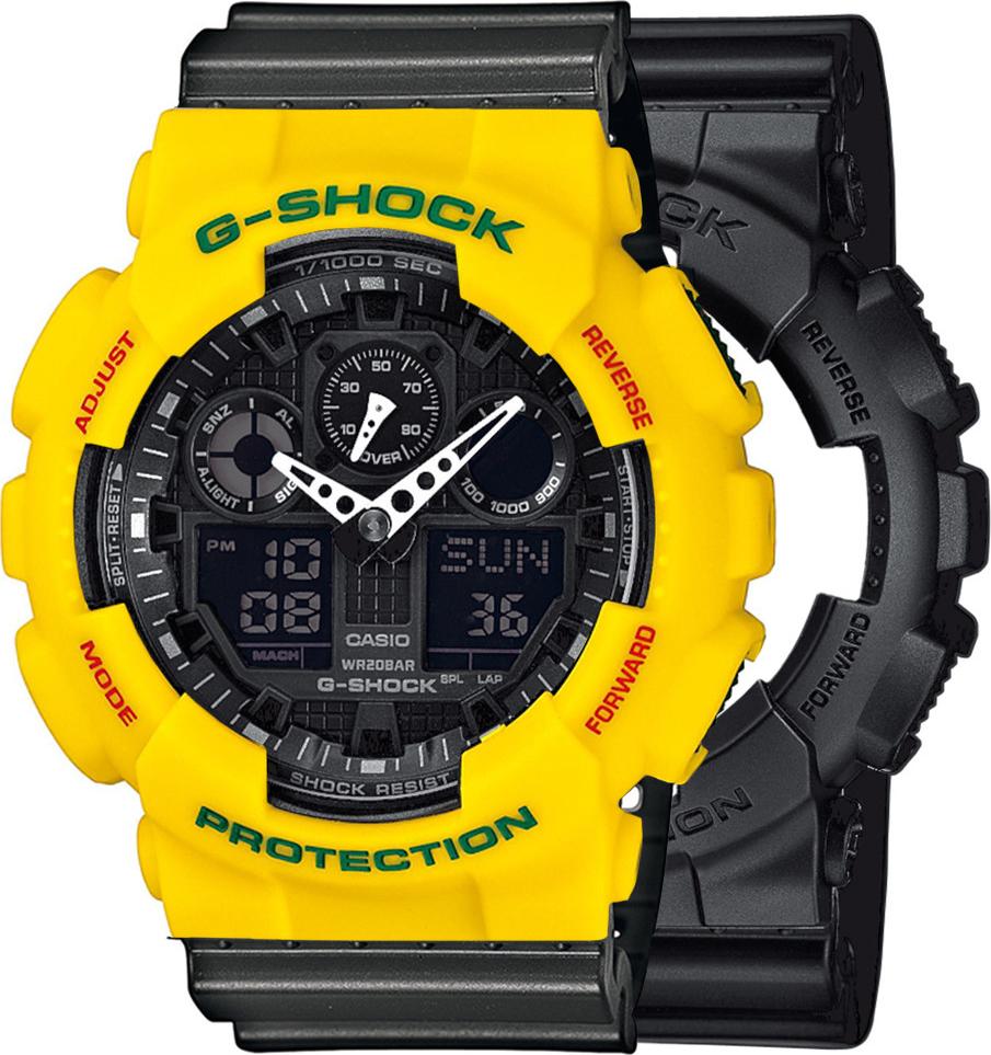 Casio G-Shock SET GA-100-1A1ER hodinky + BEZEL 10414779 + BAND 10467764 20BAR