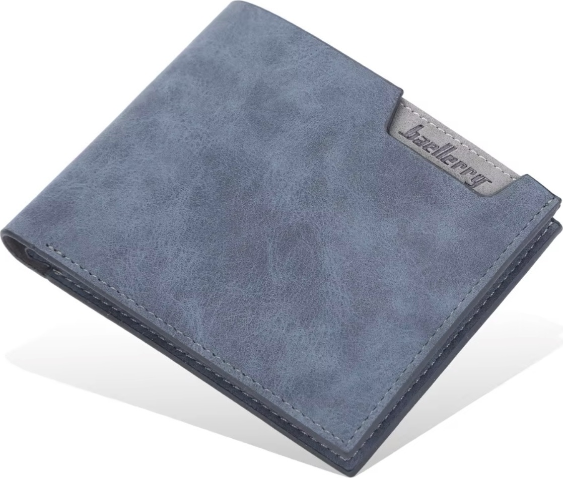 Herren Geldbörse Baellerry Diego - Stilvolle Blau Lederbörse KP36181