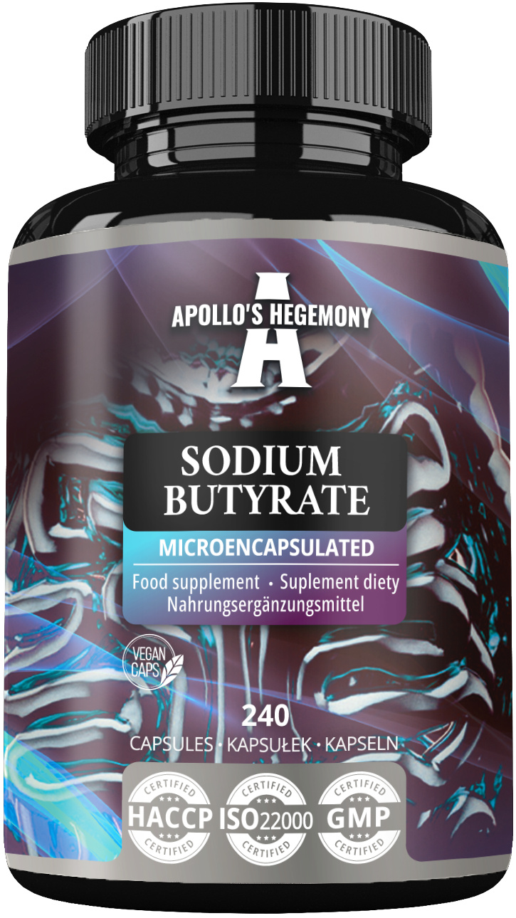 Apollo's Hegemony Sodium Butyrate Hochdosiert 580 mg - 240 Vegane Kapseln APO-00330