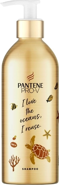 Pantene Botella Rellanable Aluminio R y P Shampoo 430ml