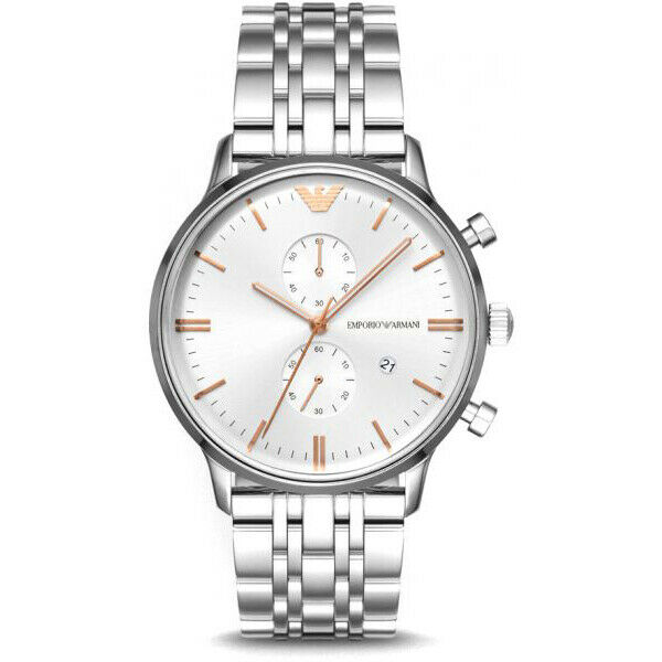 Emporio Armani Herren Armbanduhr Herrenuhr Silber AR1933