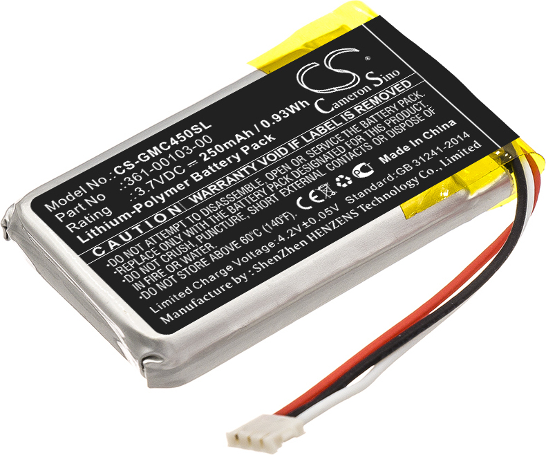 TECHTEK Akku Kompatibel mit [Garmin] Dash Cam 45, Dash Cam 47, Dash Cam 47W, Dash Cam 55, Dash Cam 56, Dash Cam 67, Dash Cam 67W, DashCam 45, DashCam 361-00103-00, 361-00103-01, 361-00103-10