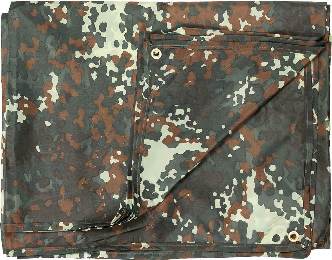 MFH Plane mit Ösen, flecktarn 3 x 4 m 32424