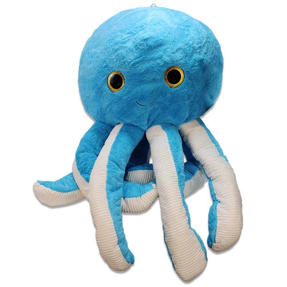 BEMIRO XXL Oktopus Kuscheltier in blau - ca. 130 cm