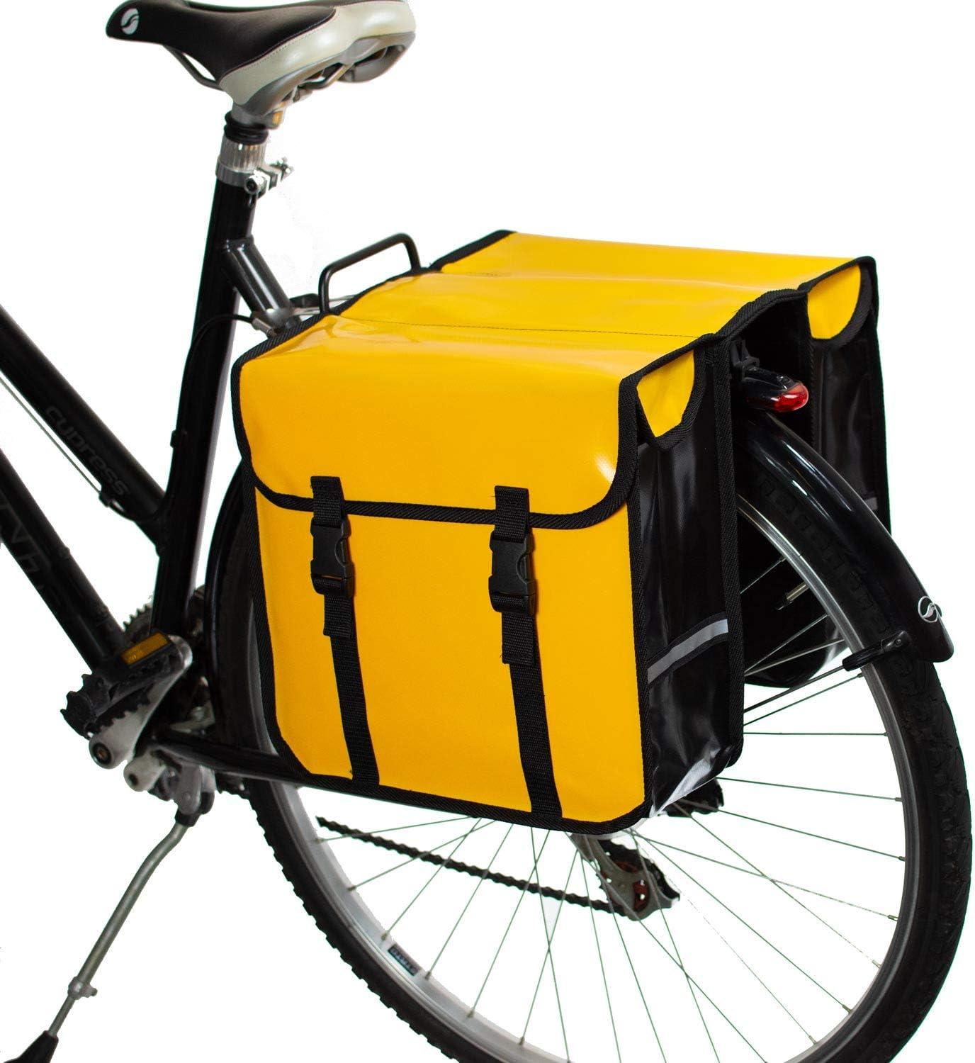 Markenlos Wasserdichte klassische doppelte Fahrradtasche - Gelb - Fahrradzubehör