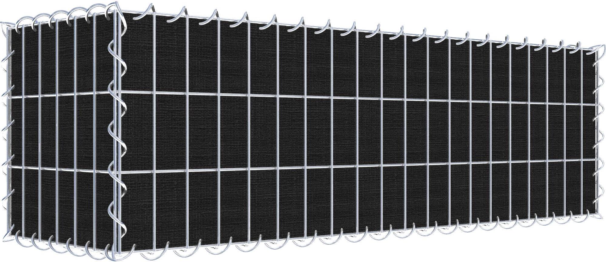 Gabiona Begrünte Gabione mit Vlies 100 cm x 30 cm x 30 cm (L x H x T), Maschenweite 5 cm x 10 cm, Spirale