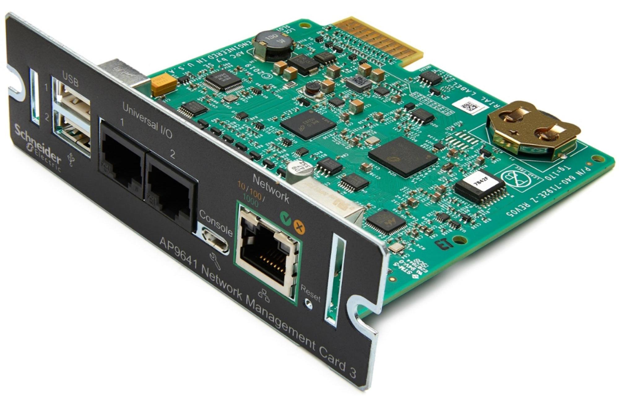 APC AP9641 Smart-UPS Netzwerkmanagementkarte (gen3) mit Umgebungsüberwachung, Netzwerk-Management-Karte, SmartSlot, 12,1 mm, 11,4 mm, 38 mm, 90 g