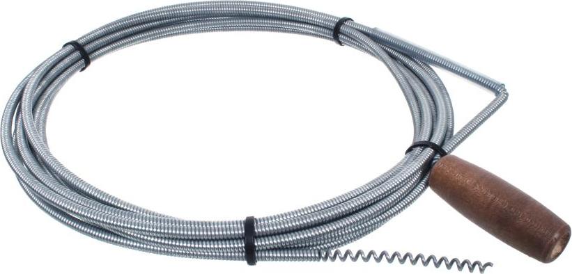 NAJDER Rohrreinigungsspirale für Kanalisation - 5mm 1,5m - Rohrspirale mit Kralle - Spirale für Rohre - Kanalspirale Abfluss Rohrreinigung - Abflussspirale Z5532