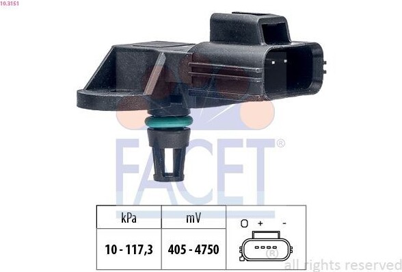FACET Luftdrucksensor Höhenanpassung 10.3151 für FORD C-Max II (DXA/CB7, DXA/CEU)