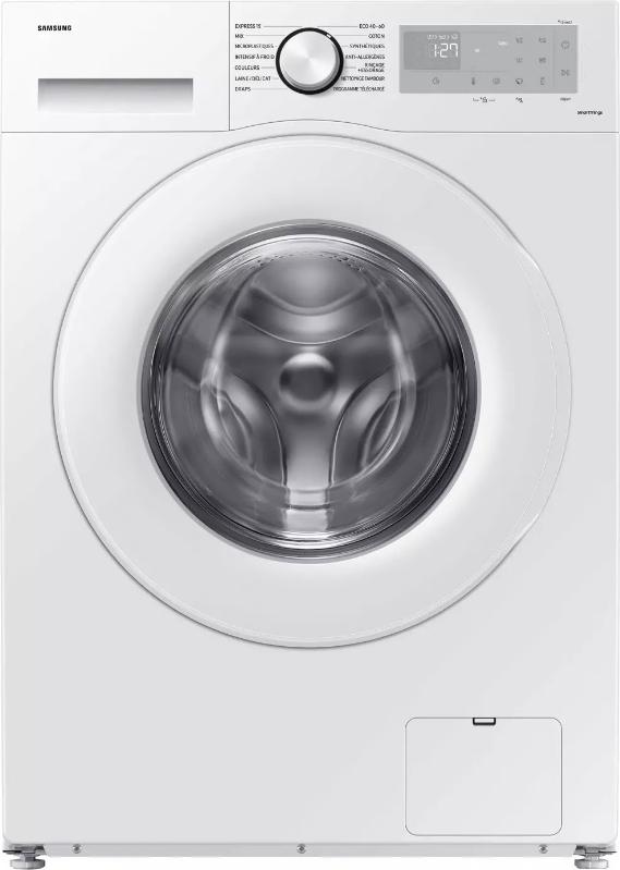 SAMSUNG Ecobubble WW90CGC04DTH Bullauge-Waschmaschine - 9 kg - Induktion - L60 cm - 1400 U/min - winkelgeschlossen - Weiß