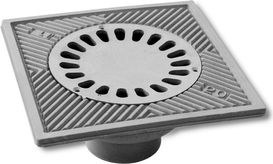Fun & go drain de terrasse en polypropylène 15 x 15 cm