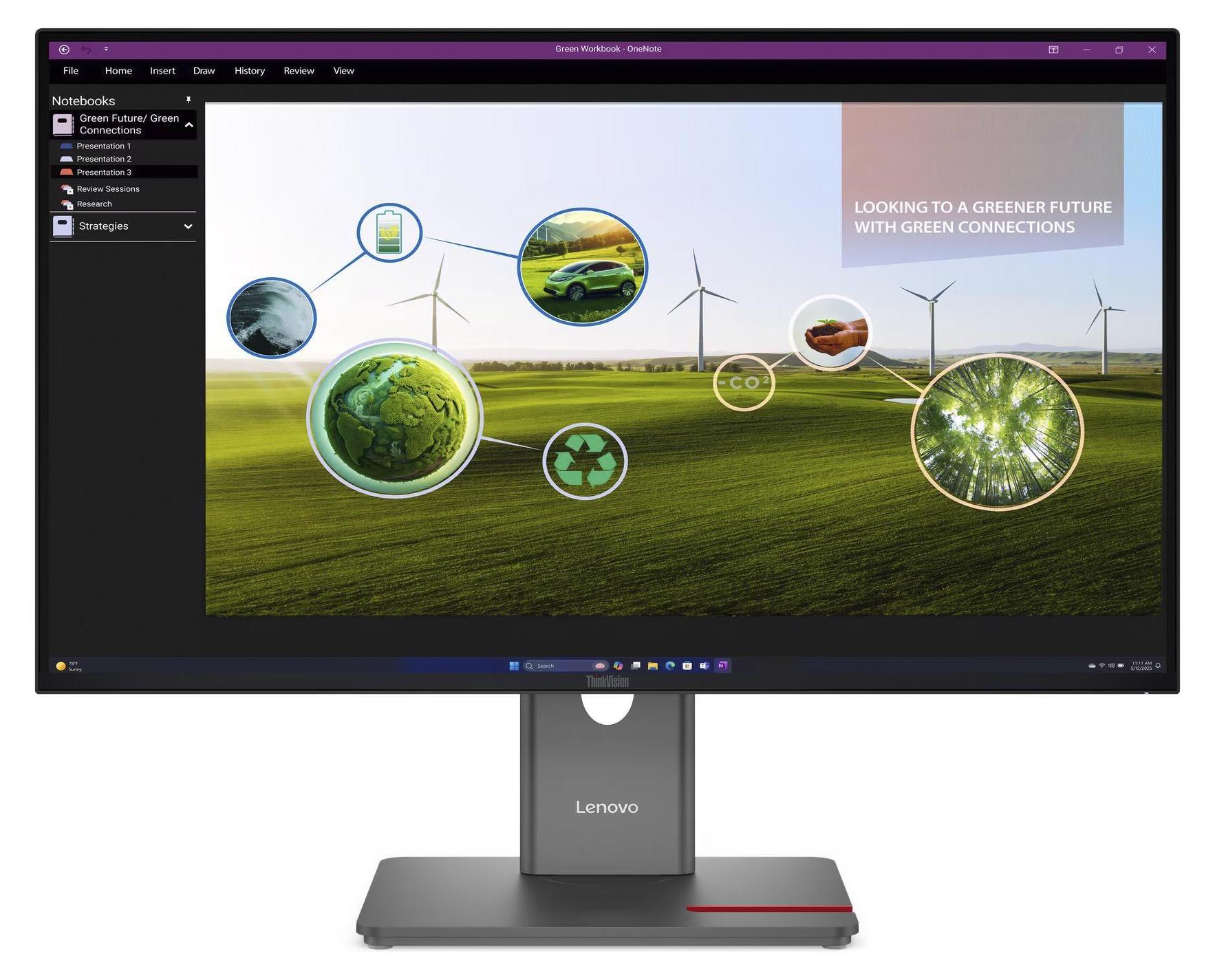 Lenovo ThinkVision P27Q-40, 68,6 cm (27"), 2560 x 1440 px, Quad HD, LED, 6 ms, Čierna