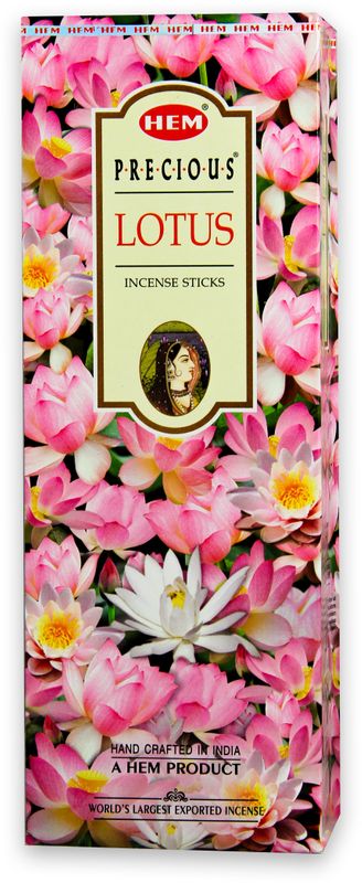 HEM 120 Räucherstäbchen [ PRECIOUS LOTUS ] handgerollte Räucherstäbchen aus Indien 9743-A6