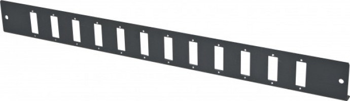 société CUC Dexlan 395418, Vorderplatte, Rackeinbau, 1U, Faser, SC Duplex /LC Quad, Schwarz