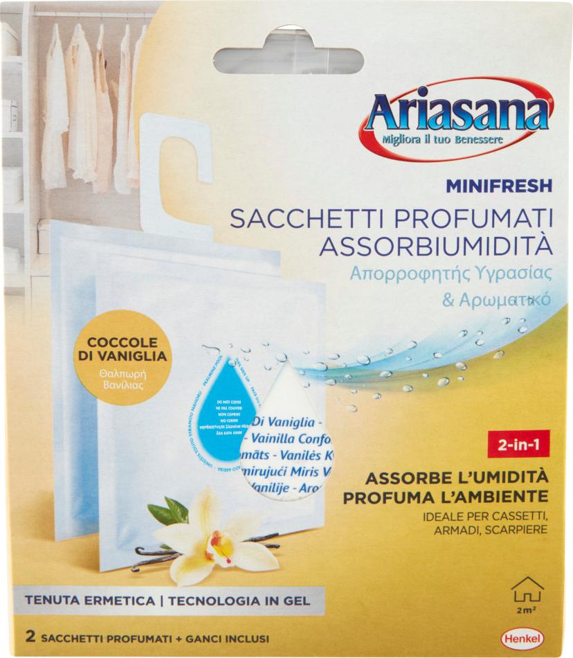 Ariasana Minifresh Duftendes Absorptionsmittel Vanille 100g für alle Umgebungen 5m² 814411
