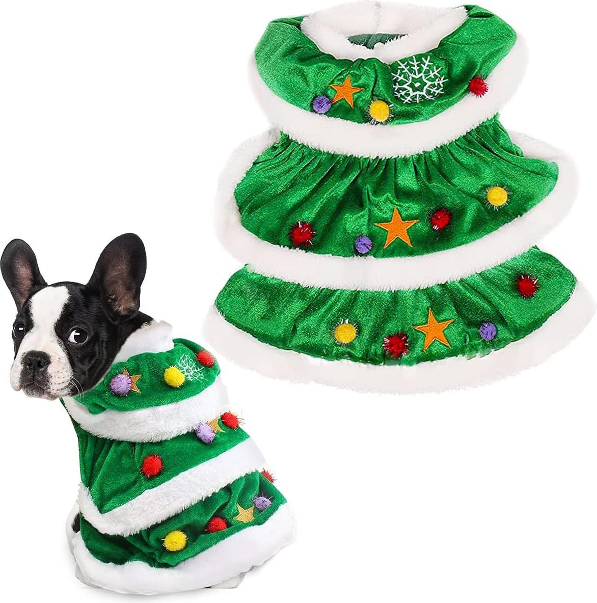 RPSTrading Weihnachten Haustier Kostüm, Hunde Kleidung Weihnachtsbaum, Hundeweihnachts Mantel, Weihnachten Hund Kostüm, Hundekostüm Weihnachten, Haustier-Weihnachtsoutfit, Weihnachtskostüm Hund (XL) RP-BG20251030F11