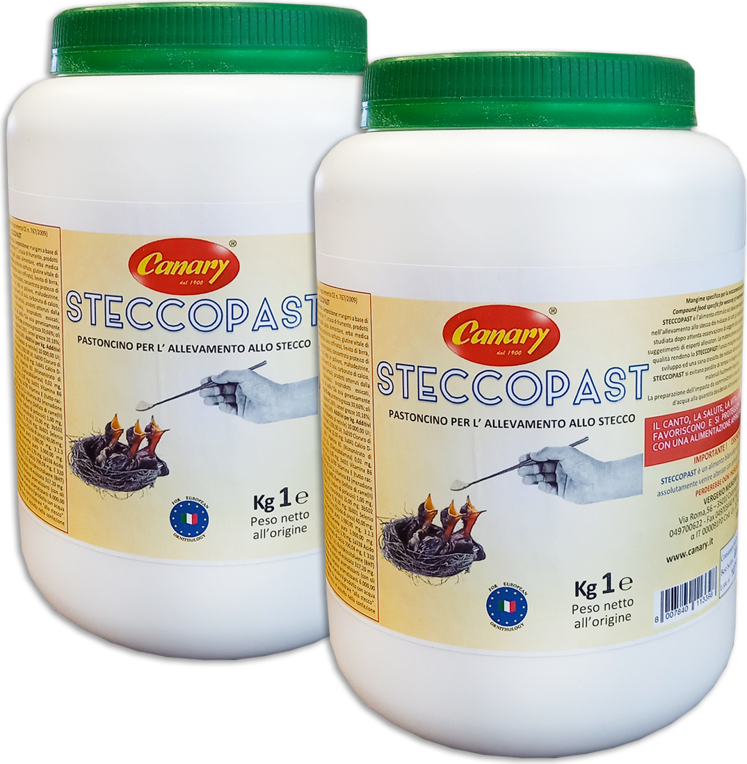 Win2Win Tech Kanarische SteccoPast 2 Packungen à 1kg - Futtermehl für Brutvögel - Eifutter für Stockzucht, Pullusvögel, 1 Packung à 1kg, 2 kg 18398