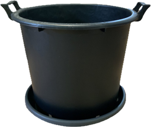 Contenitore rotondo in plastica resistente da 2,5 l con coperchio riciclato per