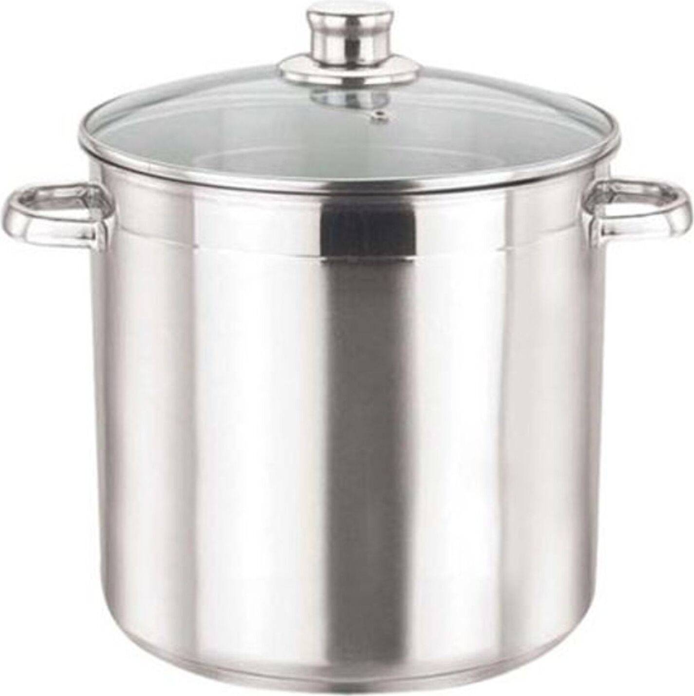 BURI Edelstahl Kochtopf 10L mit Glasdeckel Suppentopf Gulaschtopf Universaltopf Topf 85997